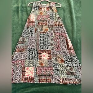 J Jill  Bohemian Patchwork A-Line dress in Size L